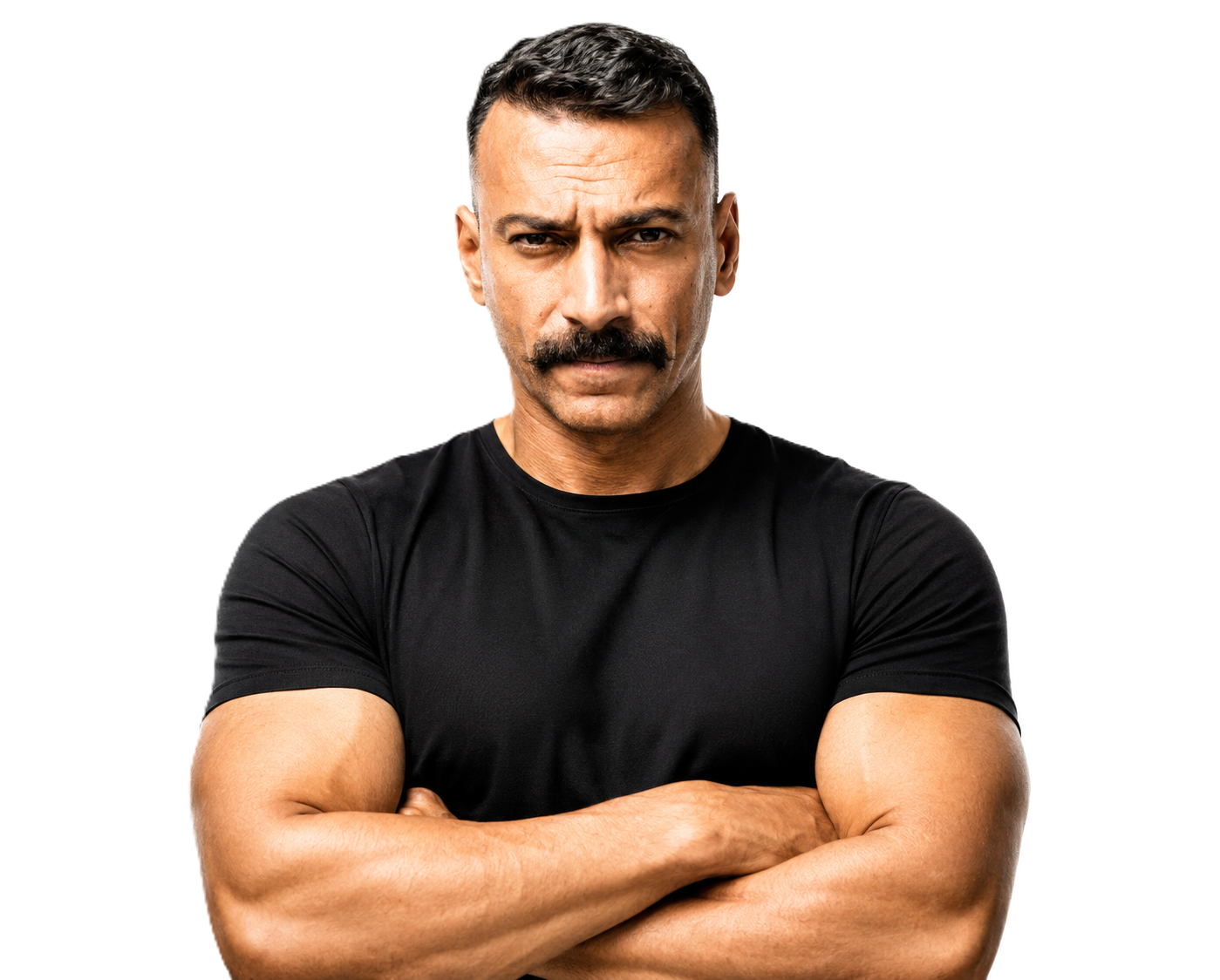 Anup, certified personal trainer, arms crossed